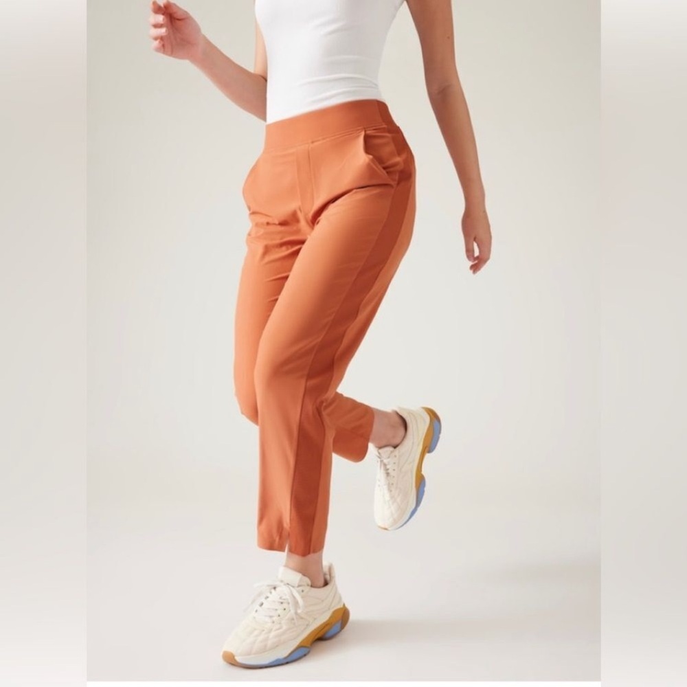 Athleta Orange Ankle Pants